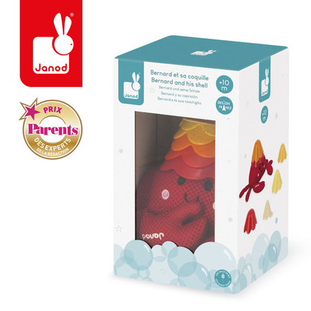 Janod Zabawka do kąpieli krab z muszelkami 10m+