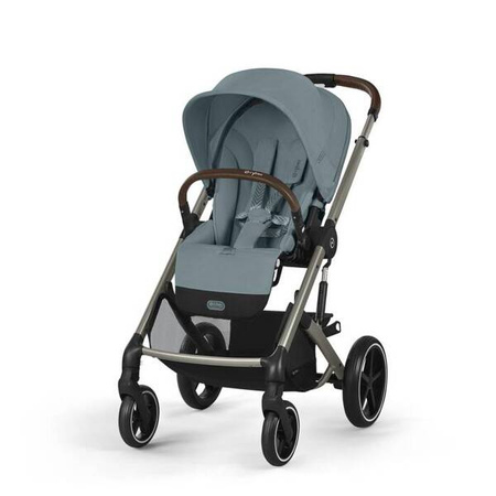Cybex Balios S Lux Wózek Głęboko-Spacerowy Stormy Blue + Cybex Aton B2 i-Size Fotelik Samochodowy 0-13kg + Baza One Volcano Black