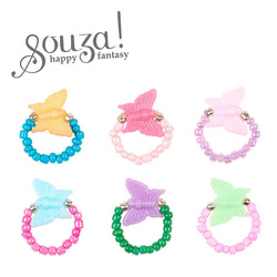 Souza! Pierścionki z koralików z motylkiem dla przyjaciółek BFF Dana zestaw 6 szt.