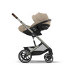 Cybex Balios S Lux 2.0 Wózek Głęboko-Spacerowy Almond Beige + Cloud G I-Size Fotelik Samochodowy 0-13kg + Baza G + Folie Przeciwdeszczowe + Adaptery