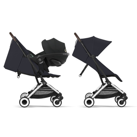 Cybex Orfeo Wózek Spacerowy Rama Srebrna Dark Blue