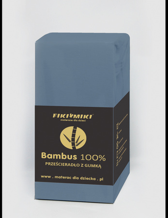 Fiki Miki Prześcieradło Bambusowe Niebieskie 120x60 cm 