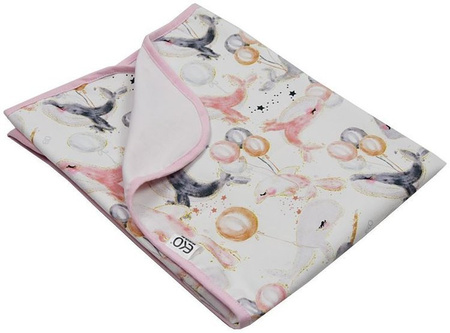 Kocyk Bawełniany PLE-16  PLE-16 Wieloryb/Róż