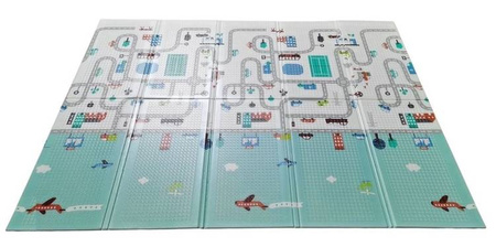 Petite&Mars Dwustronna, Składana Mata do Zabawy Campy Elephant&City