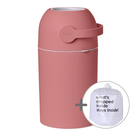 Magic Majestic Kosz Na Zużyte Pieluchy + Worki Ciemny Burgundowy