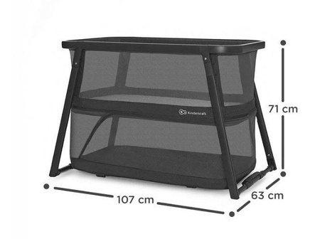 [OUTLET] Kinderkraft Sofi Plus Łóżeczko Turystyczne z Funkcją Kojca Grey