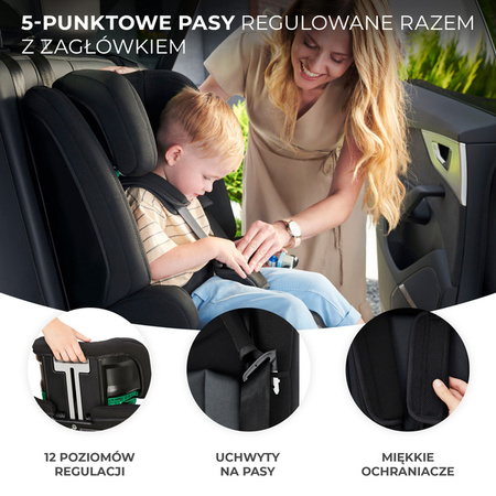 Kinderkraft Safety Fix 2 I-Size Fotelik Samochodowy 9-36 kg Czarny