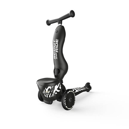 [OUTLET] Scootandride Highwaykick 1 Lifestyle 2w1 Jeżdzik i Hulajnoga Trójkołowa z Zamykanym Schowkiem 1-5 lat Zebra