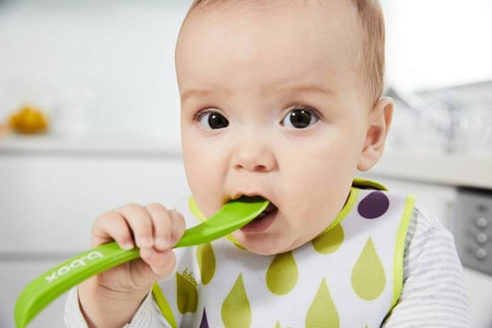 B.box Silikonowe Łyżeczki 2 Szt. Zielono-niebieskie