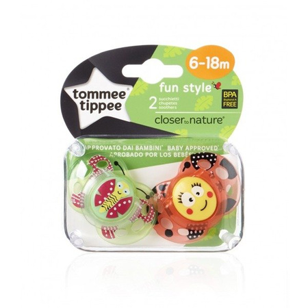 Tommee Tippee Smoczek uspokajający Fun Style 6-18m