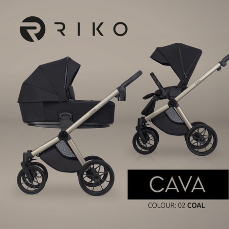 [OUTLET] Riko Cava Wózek Głęboko-Spacerowy 02 Coal