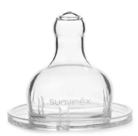 Suavinex Smoczki Do Butelek Kształt Okragły. Przepływ +4m Do Gęstych Pokarmów 2 szt