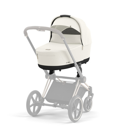 Cybex Priam 4.0 Wózek Głęboki Off White + Cybex Aton B2 i-Size Fotelik Samochodowy 0-13kg + Baza One Volcano Black