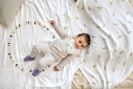 Lassig Bambusowa pieluszka otulacz Zestaw 2 szt. 120x120cm Happy Fruits pear