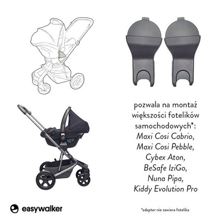 Easywalker Harvey 1, 2, 3 -  Adapter do fotelika samochodowego do wózka
