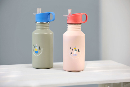 Lassig Bidon ze stali nierdzewnej z ustnikiem i uchwytem 500 ml Sunny Explorer green/blue