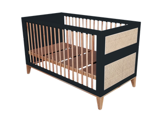 Theo Bebe Nami Wielofunkcyjne Łóżeczko Ratanowe 70x140cm Onyx