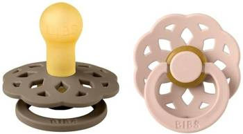 Bibs Boheme 2-Pak Smoczki Uspokajające Kauczukowe Hevea Rozmiar S Dark Oak & Blush