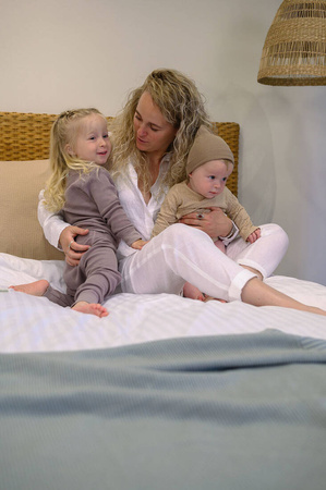 Lodger dwuczęściowa piżamka bawełniana wrzosowa Ciumbelle Rose r. 80