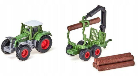 Siku Traktor Z Leśną Przyczepą S1645 