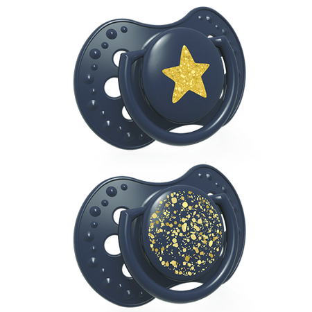 Lovi Dynamiczny Smoczek Uspokajający 0-3 m Stardust 22/892 Blue