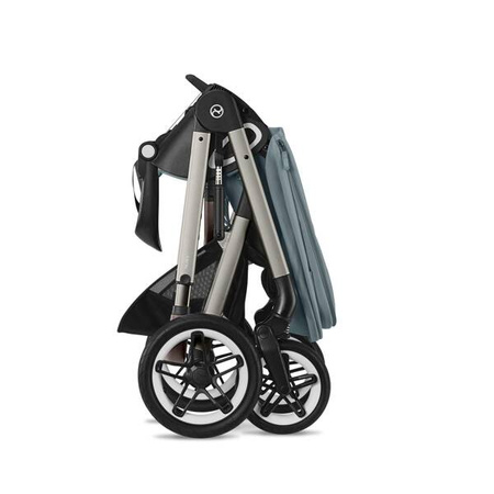Cybex Talos S Lux Wózek Spacerowy Rama Taupe Stormy Blue + Śpiworek Snogga
