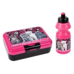 Starpak Bidon z Pudełkiem Śniadaniowym Kotki