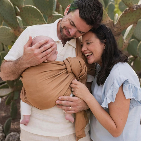 Boba Chusta Kólkowa Boba Z Lnu - Brązowy