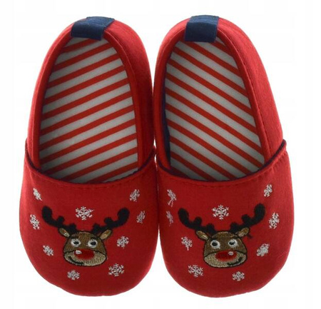 Yo!Club Buciki Buty Niemowlęce Renifery Pantofelki 0 - 6m