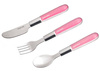 Canpol Babies Metalowe Sztućce Dla Dzieci (Łyżka, Widelec, Nóż) 9/477 Różowy