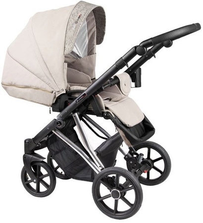 Coletto Craft Wózek Głęboko-Spacerowy 2w1 C-07 Czarno-Srebrna Rama 