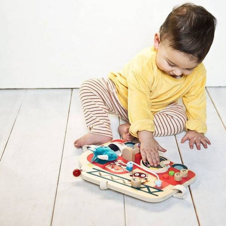 Lilliputiens Drewniana Tablica Manipulacyjna Wóz Strażacki Nosorożec Marius 9m+