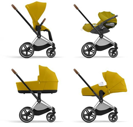 [OUTLET] Cybex Priam 4.0 Mustard Yellow - stelaż Chrome Black