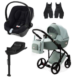 Adamex Luciano Wózek Głęboko-Spacerowy PS25 + Cybex Aton B2 i-Size Fotelik 0-13kg + Baza + Adaptery