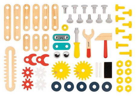 Janod Duży stolik warsztat drewniany magnetyczny Robot Brico ‘Kids 3+