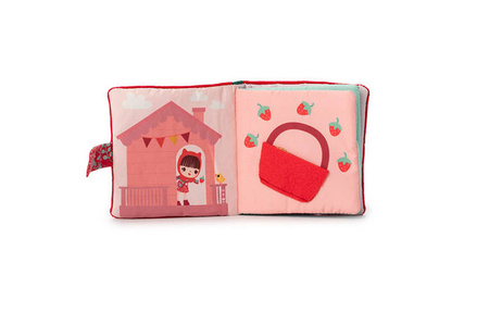 LILLIPUTIENS Miękka mini-książeczka wielofunkcyjna z silikonowym gryzakiem Czerwony Kapturek 6 m+