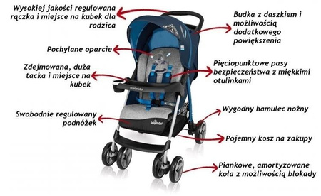 Baby Design Walker Lite Wózek Spacerowy Brązowy