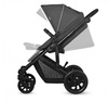 Kinderkraft Prime Lite Wózek Głeboko-spacerowy 3w1 Black Anthracite