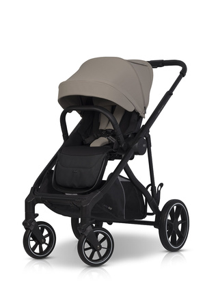 Easy Go Duoflex Wózek Głęboko-Spacerowy Bliźniaczy Rok po Roku Savana Beige 2 Siedziska 2 Gondole