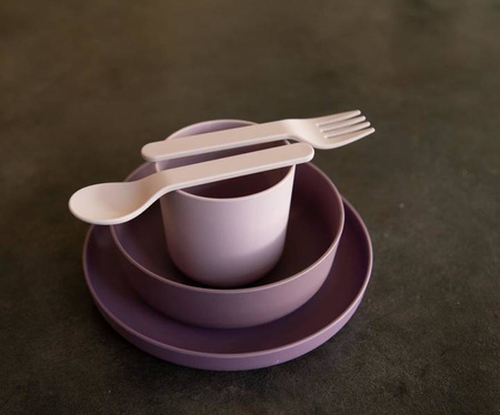 Bo Jungle Zestaw Naczyń BioPlastik CPLA purplepink 