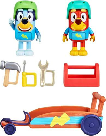 Moose Bluey I Rusty Gokart Pojazd Figurki Akcesoria Pieski Narzędzia