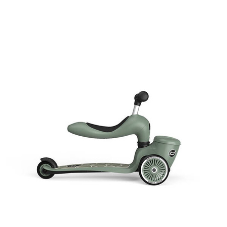 Scootandride Highwaykick 1 Lifestyle 2w1 Jeżdzik i Hulajnoga Trójkołowa z Zamykanym Schowkiem 1-5 lat Green Lines