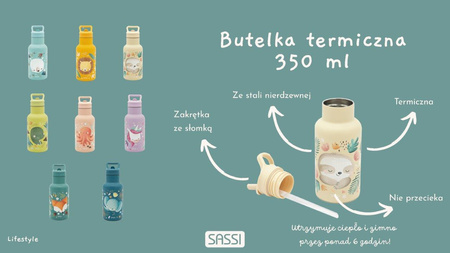 Sassi Butelka termiczna 350 ml Lew