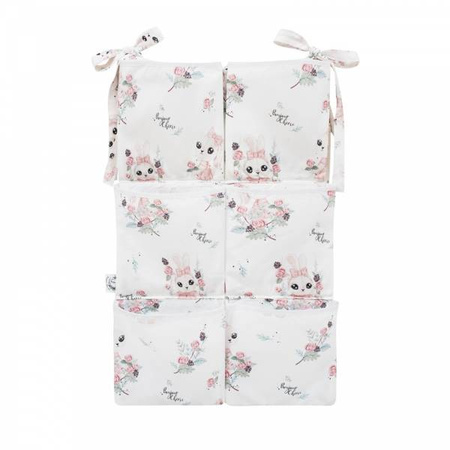 Bonjour Cherie Organizer na Łóżeczko 65x40cm Romantyczny Królik