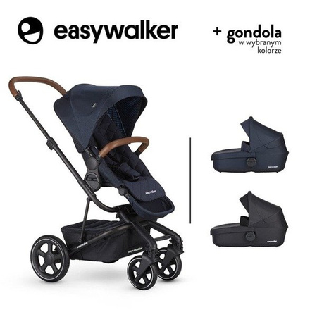 Easywalker Harvey 2  Premium Wózek Spacerowy  Sapphire Blue  (zawiera stelaż, siedzisko z budką, pałąk, folię przeciwdesz. i adapter wysokości) Sapphire Blue