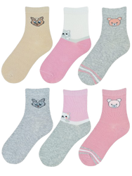 Noviti  Skarpety Bawełniane Wzorzyste Dziewczęce Rozmiar 35-38 Mix