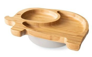 Eco Rascals Miseczka Bambusowa z Przyssawką Słonik Szary