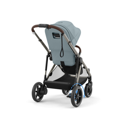 Cybex E-Gazelle S Wspomagany Wózek Spacerowy Rama Taupe Stormy Blue