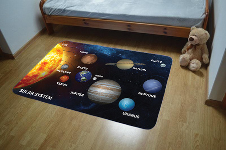 Marko Dywan Dla Dzieci Ultra Miękki 100x150 - Układ Słoneczny Po Angielsku
