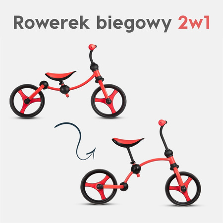 Smart Trike Rowerek Biegowy Czarno-Czerwony